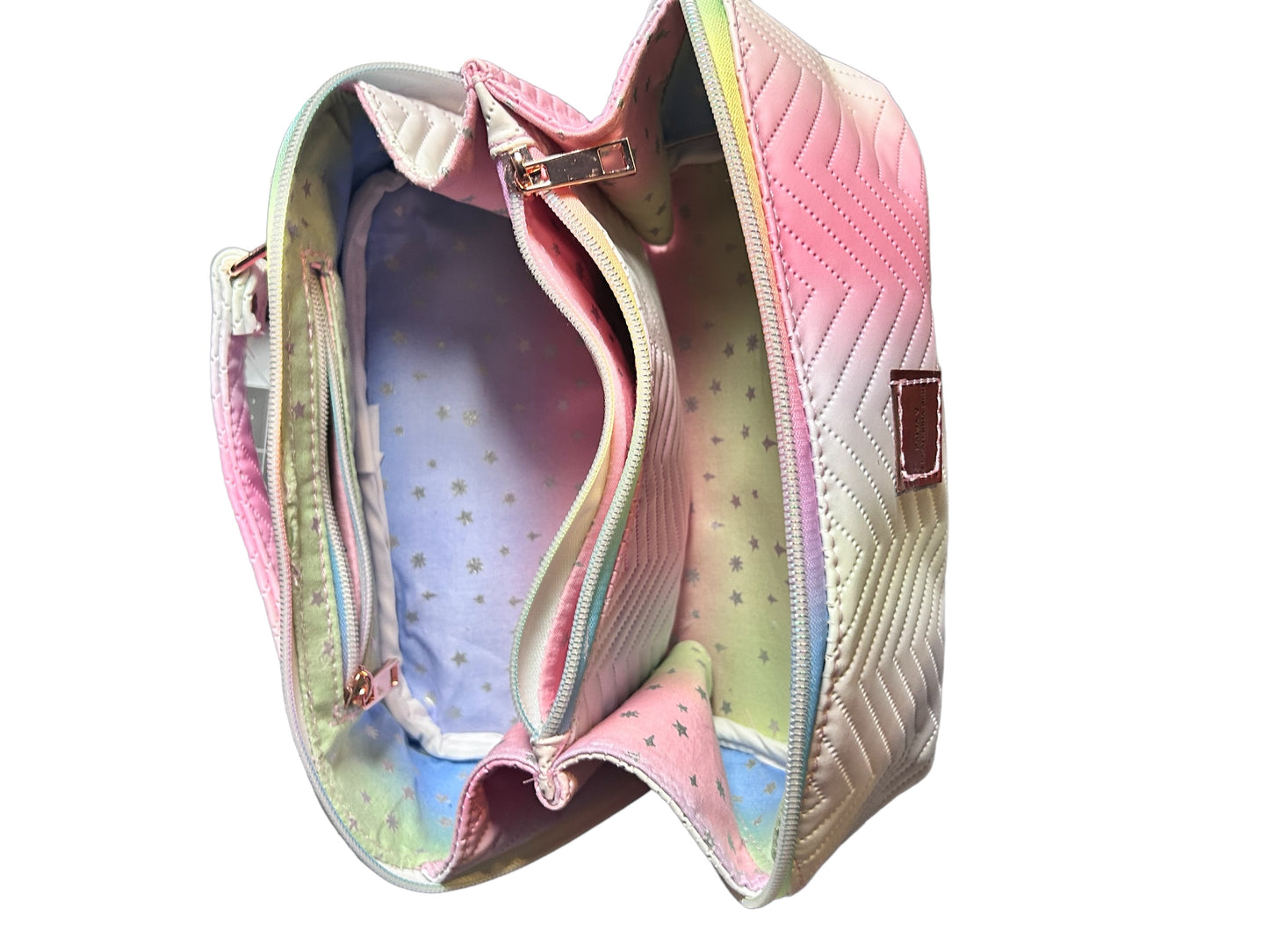 Pastel Quilted Travel Accessory Bag