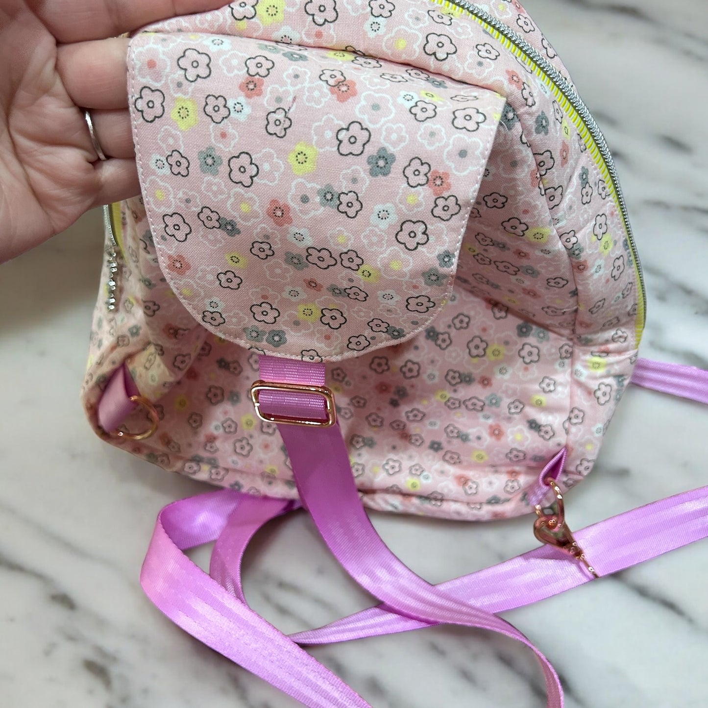 Pink Flowers Sling Bag