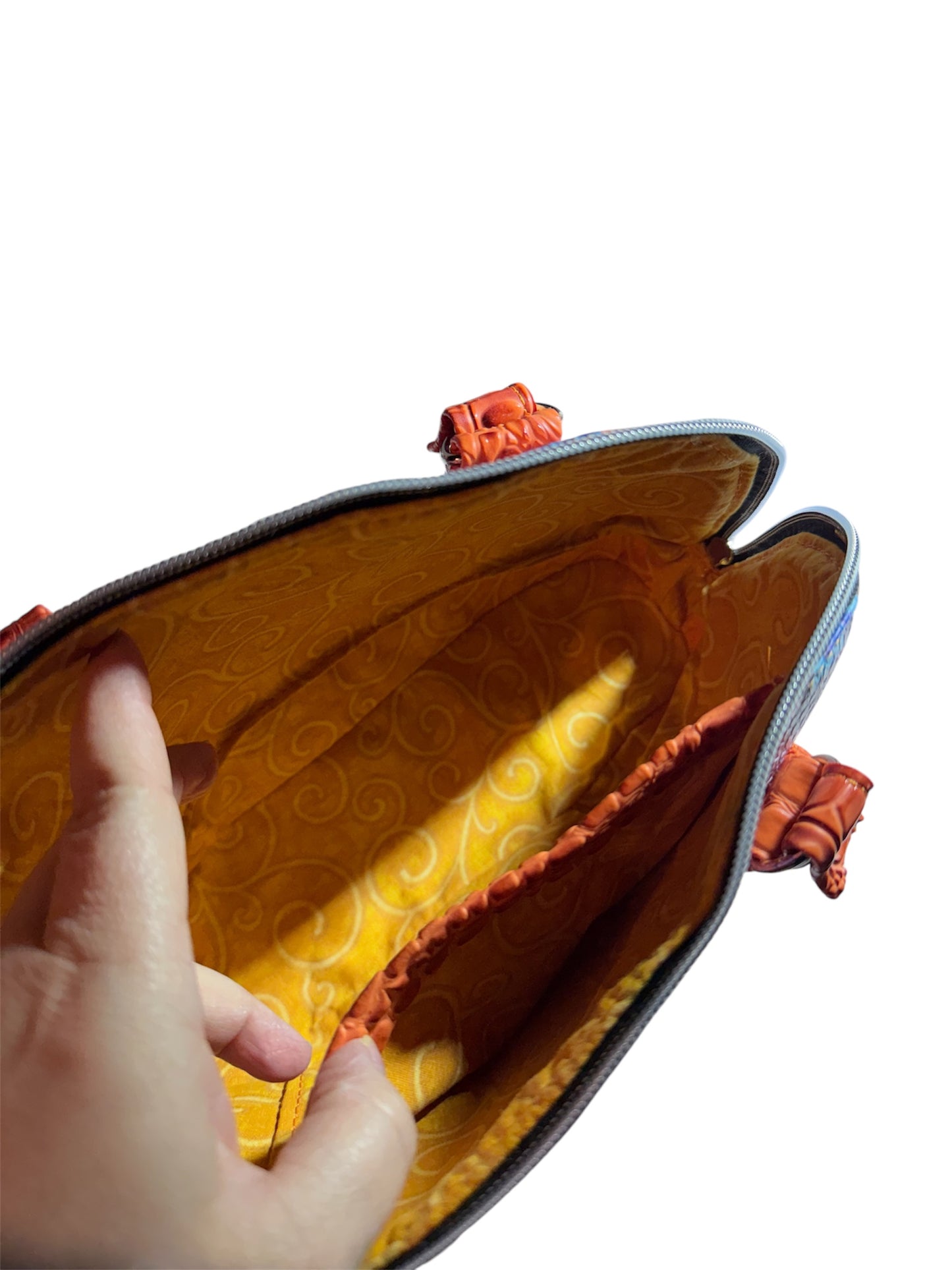 Orange Flowers Dome Handbag