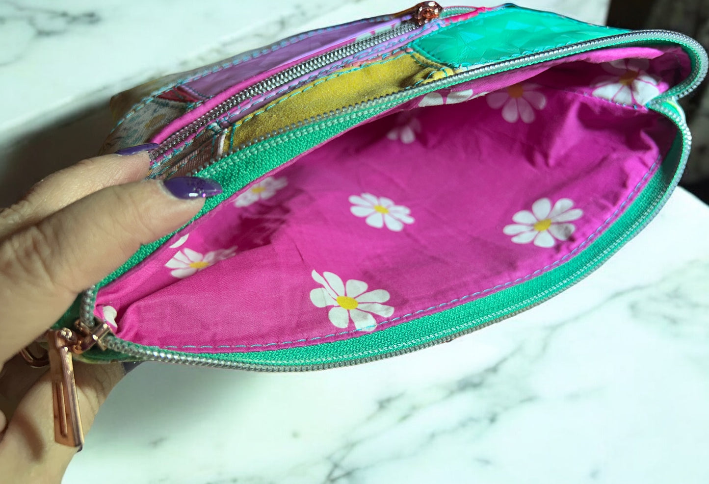 Zero Waste Patchwork Zipper pouch
