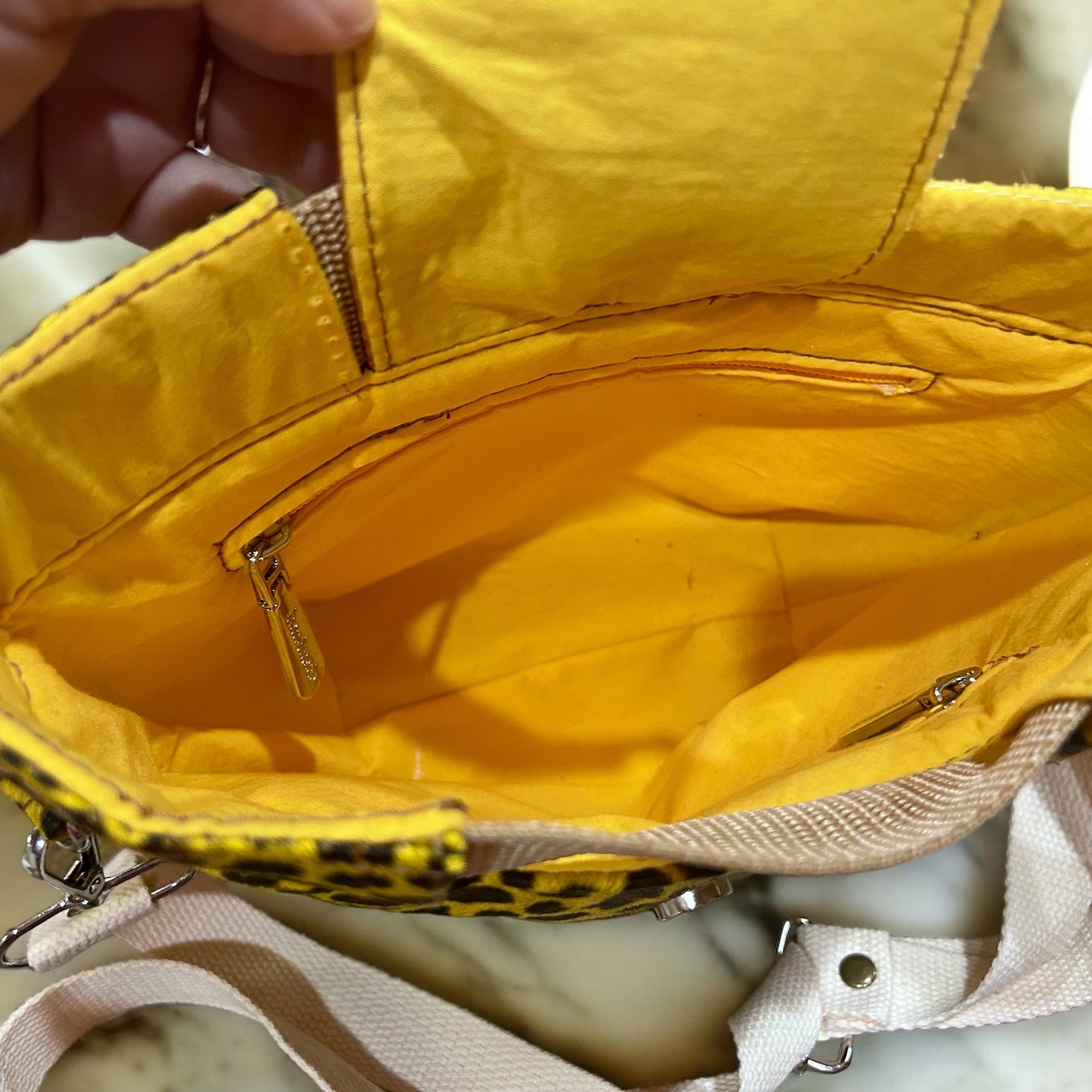 Yellow Cheetah Crossbody Handbag