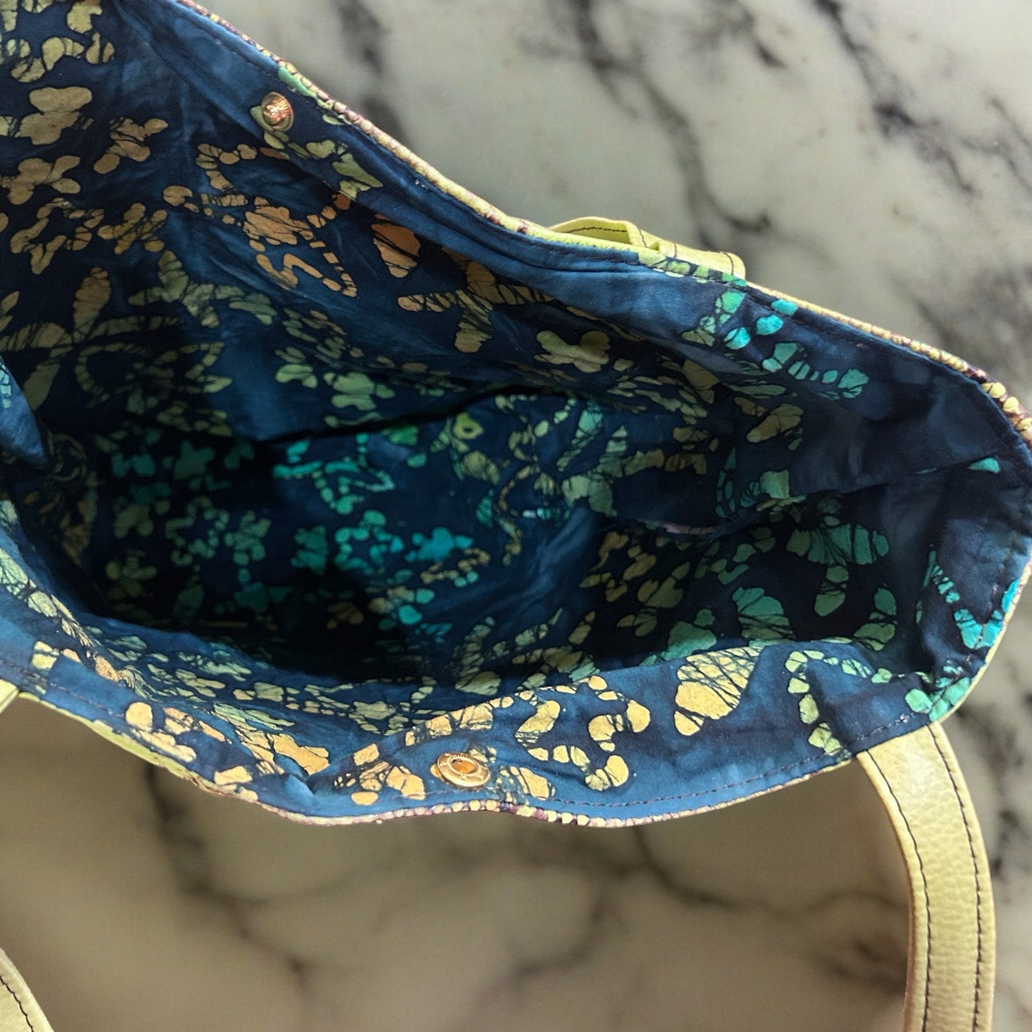 Green faux Snake Tote Bag