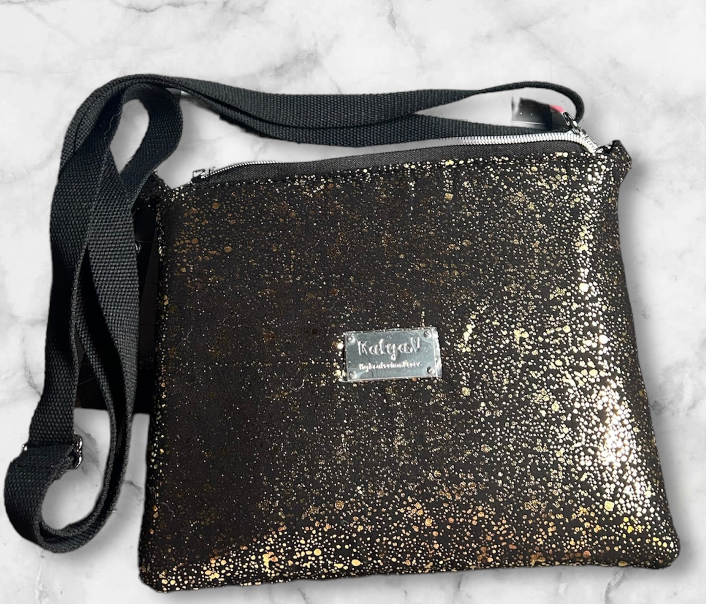 Gold speckled Crossbody Bag