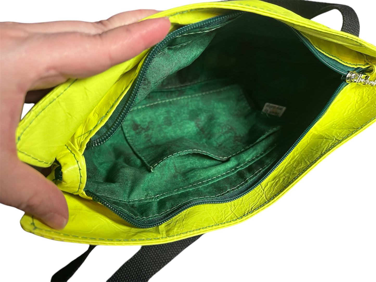 Yellow/Green Leather Tiffany Mini Tote Bag