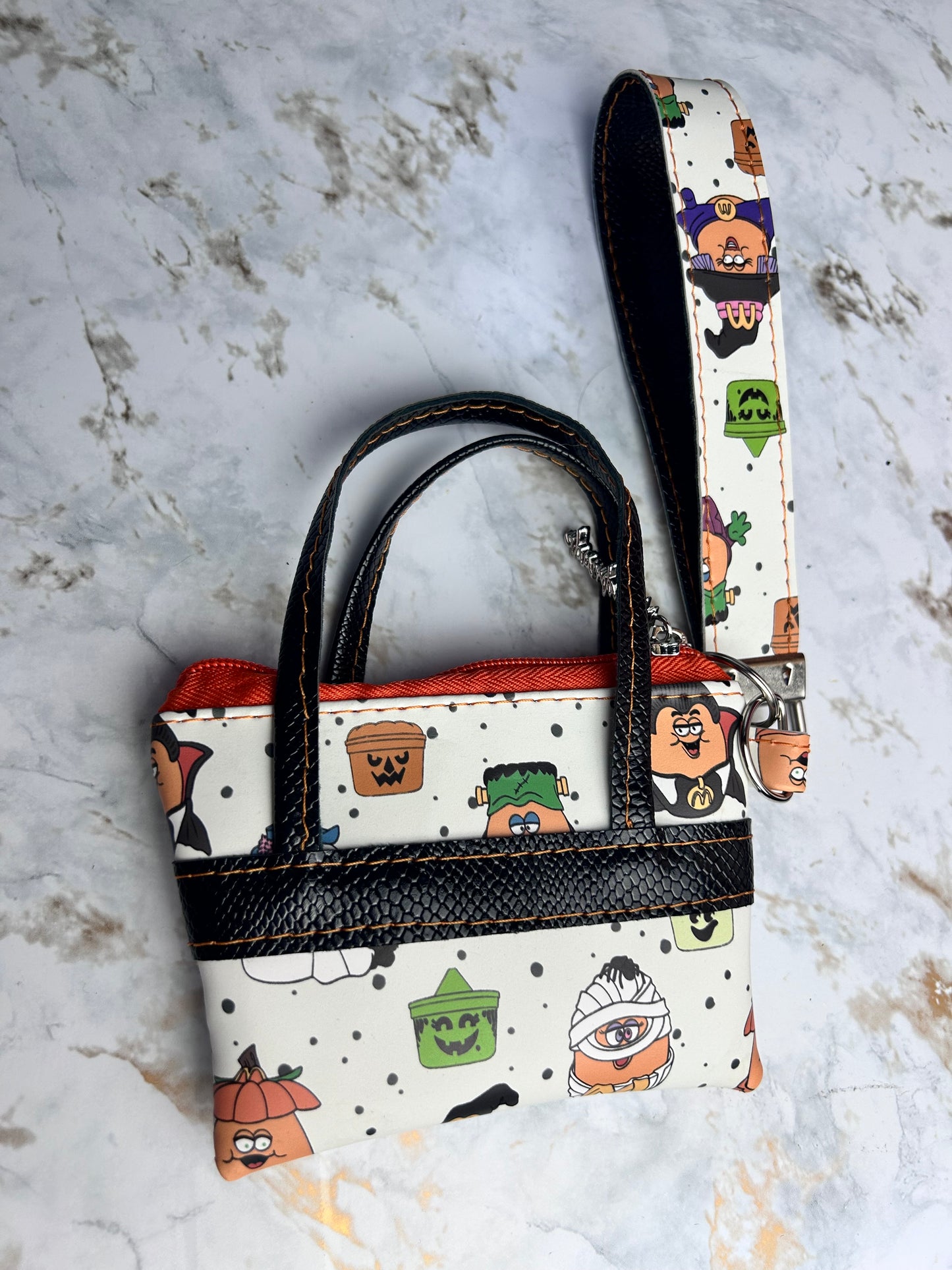 Retro Halloween Wristlet & Pouch Combo