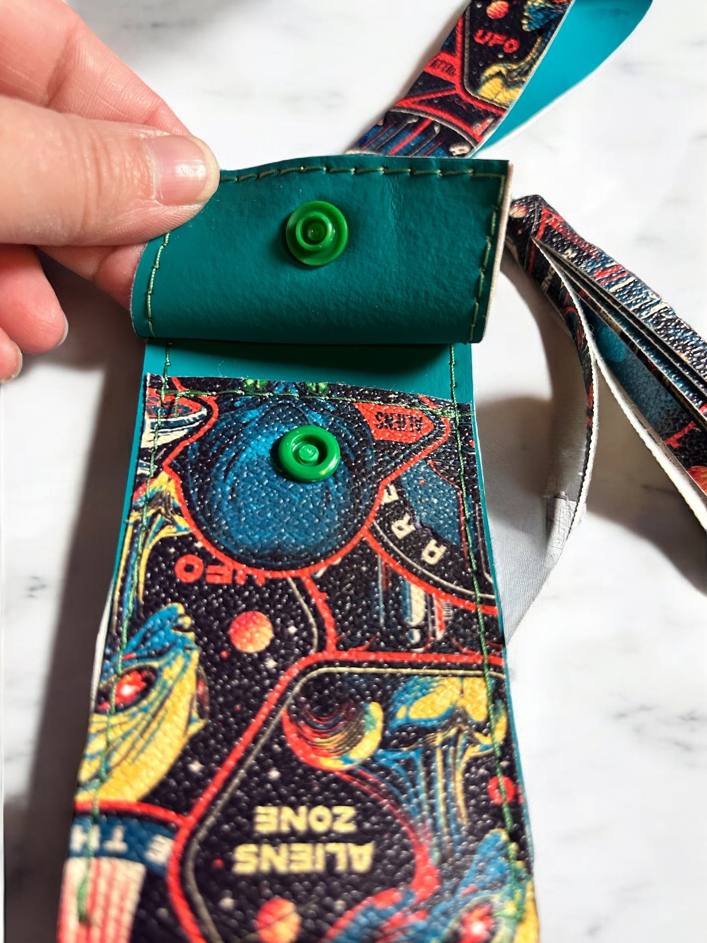 Alien Keyfob w/ Tassle & Pouch