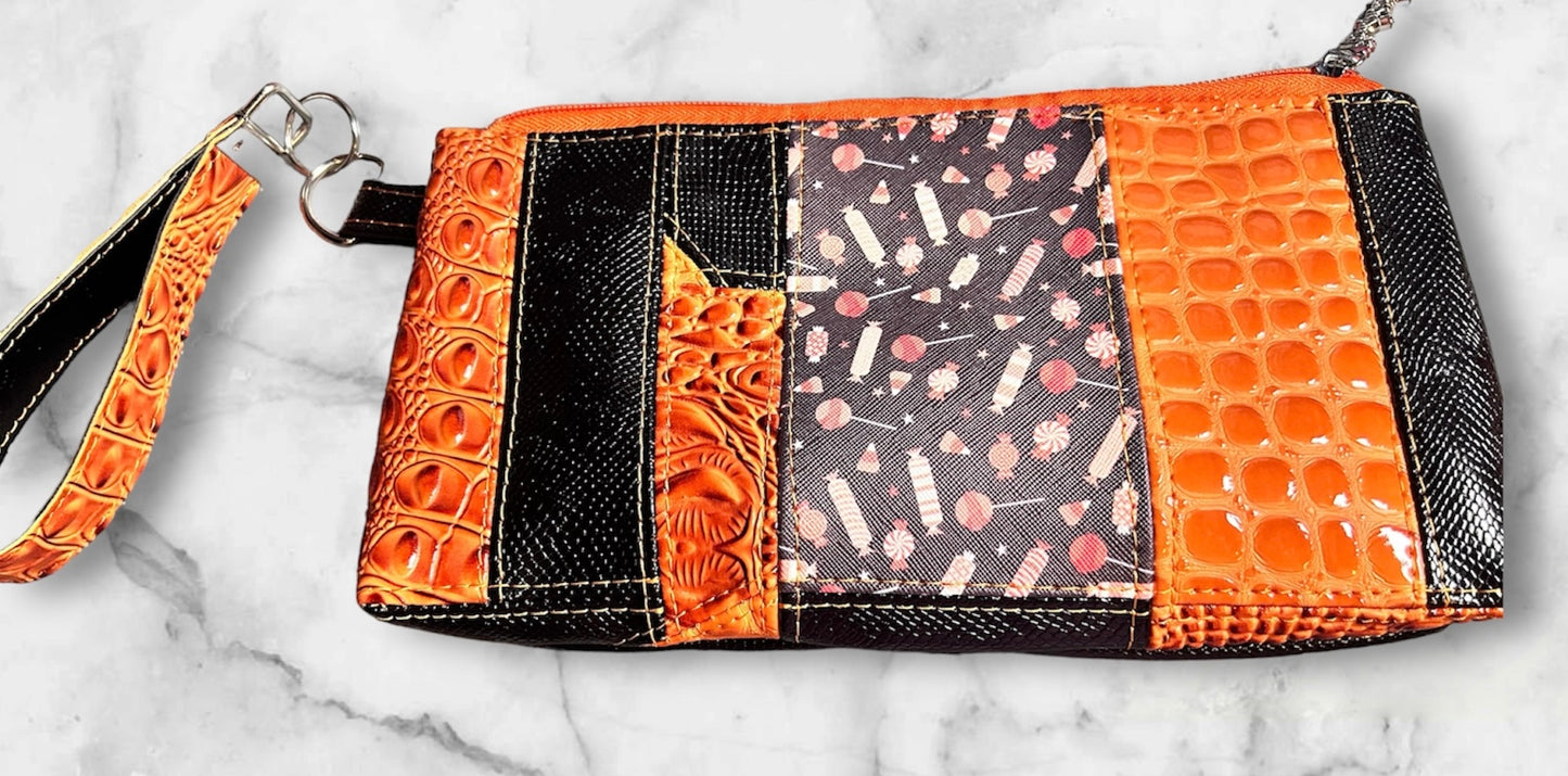 Zero Waste Halloween Edition Zipper Pouch, Accessory Pouch