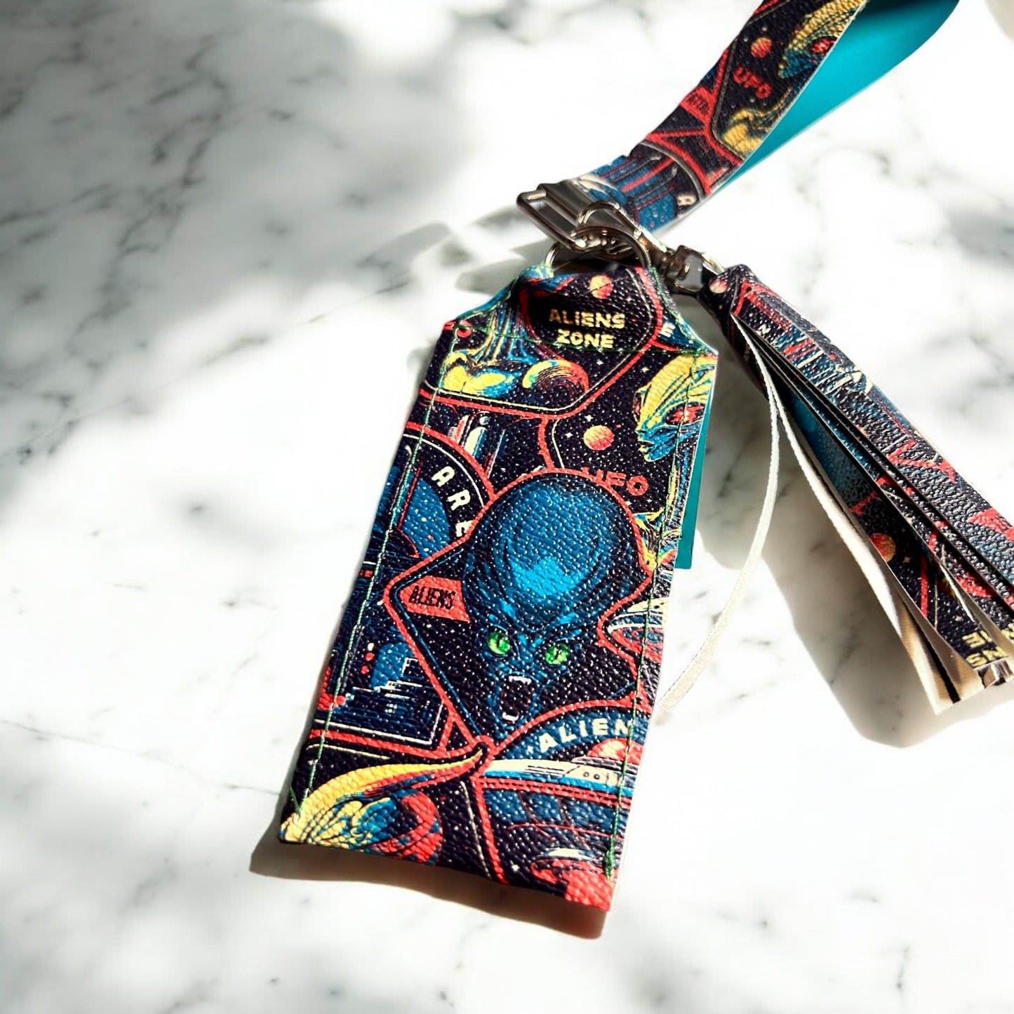 Alien Keyfob w/ Tassle & Pouch