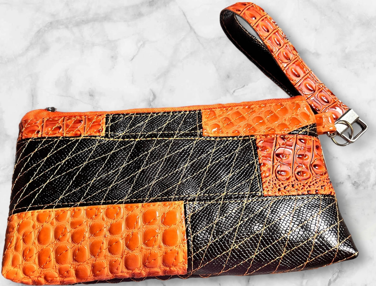 Zero Waste Quilted Halloween Edition Zipper Pouch, Accessory Pouch
