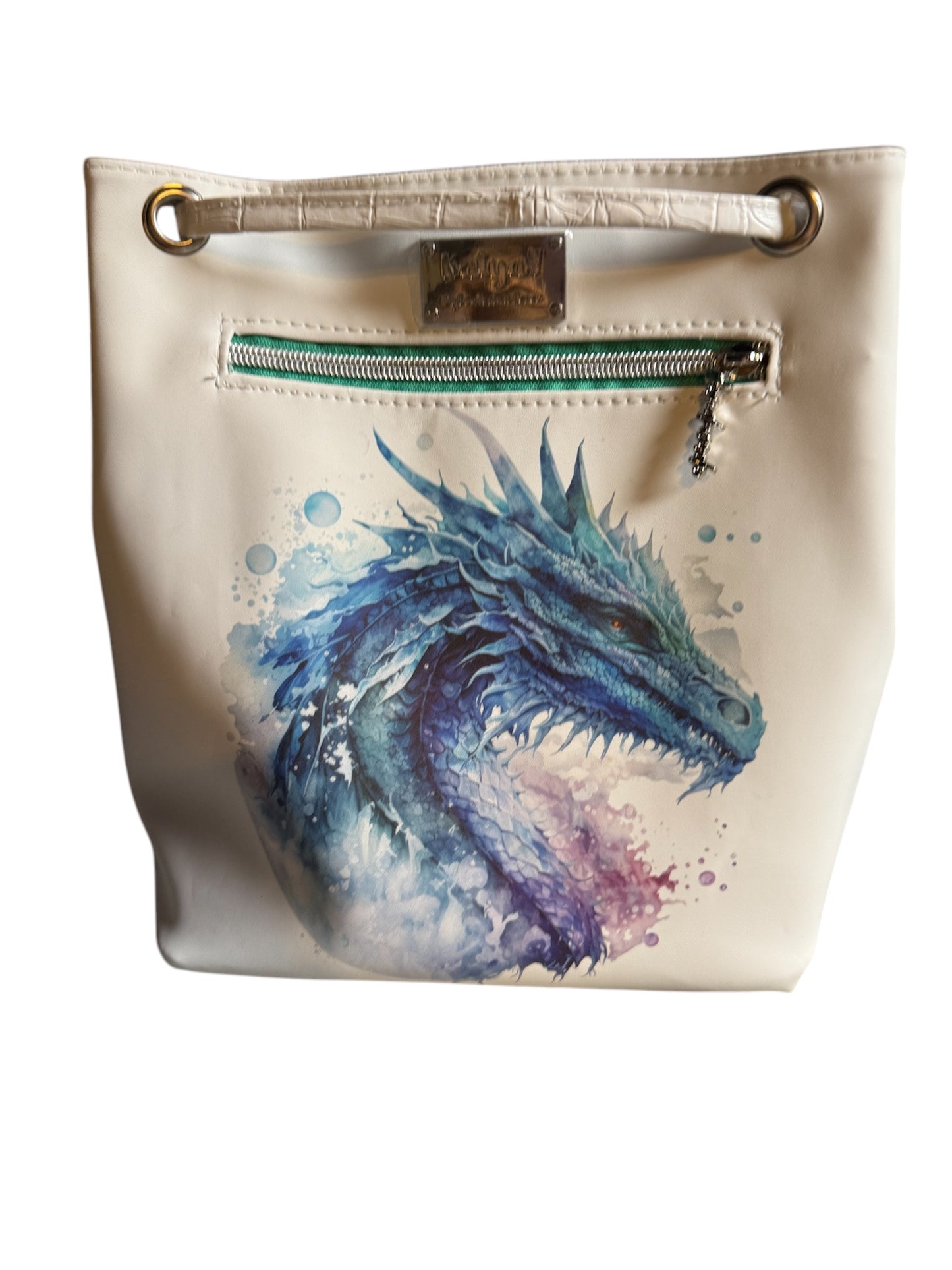 Blue Dragon White Mini Bucket Backpack