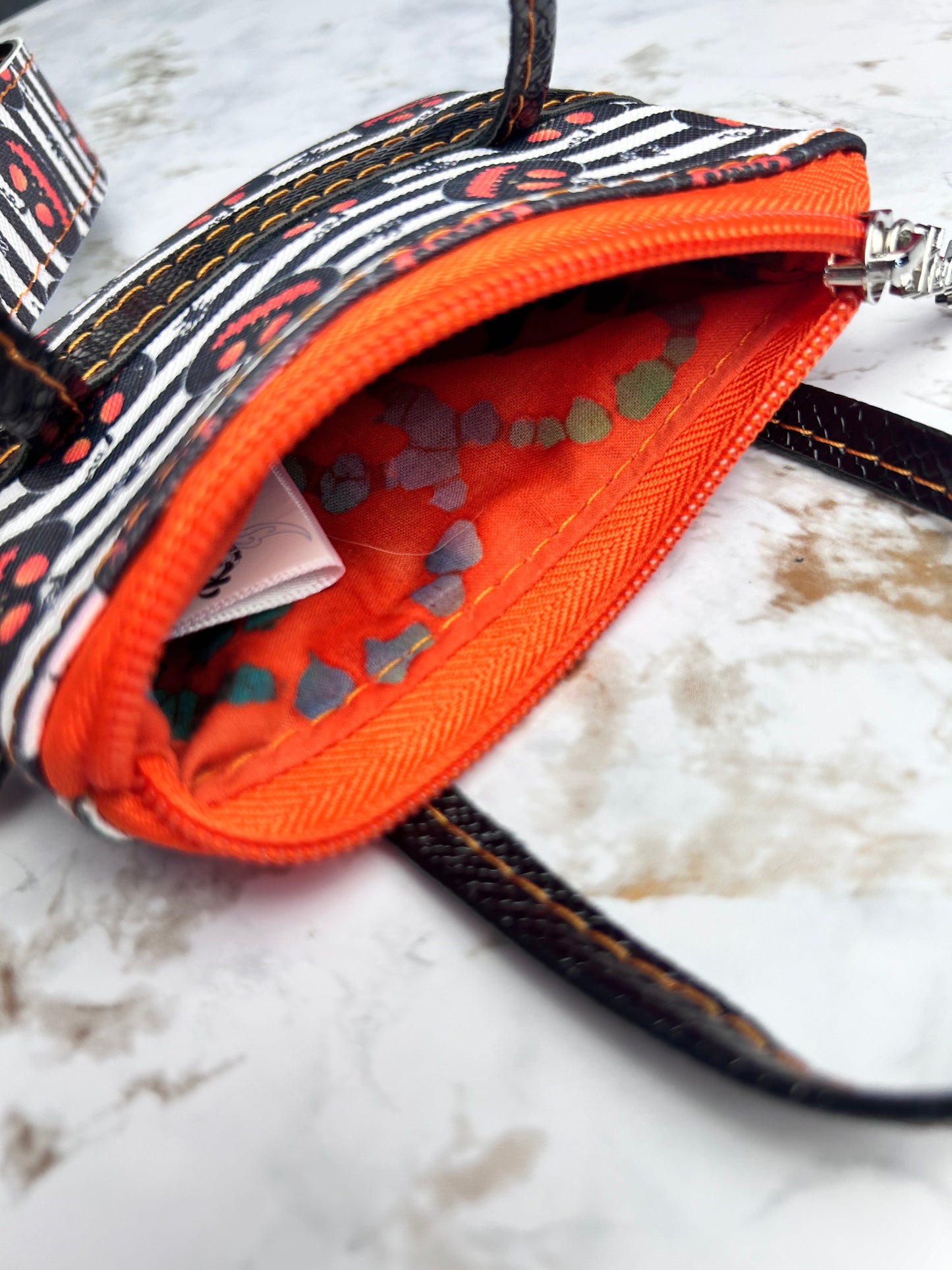 Pumpkin Stripes Halloween Wristlet & Pouch Combo