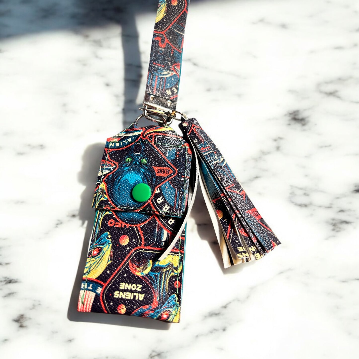 Alien Keyfob w/ Tassle & Pouch