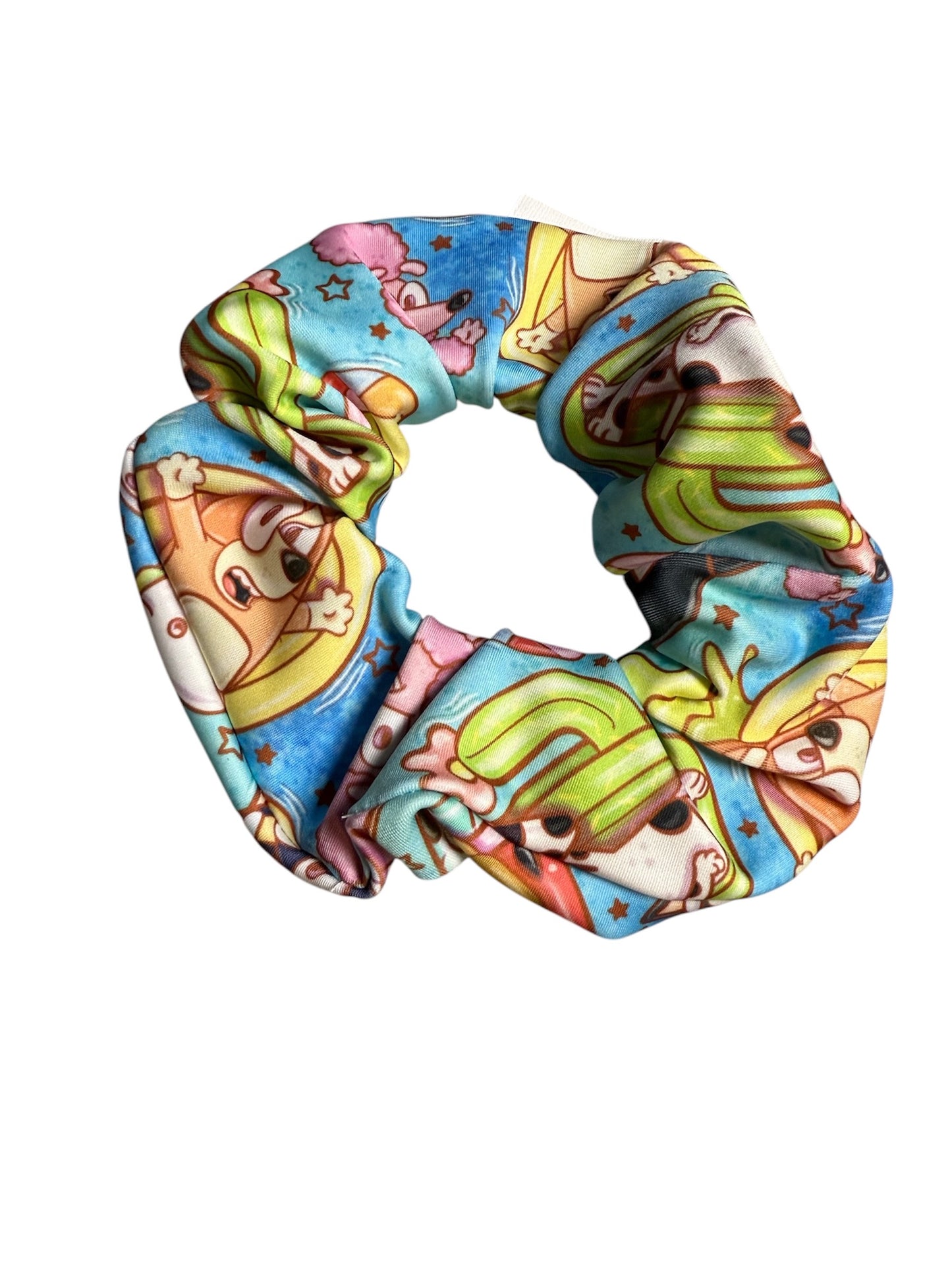 Blue Dog Family Scrunchie Medium Sized