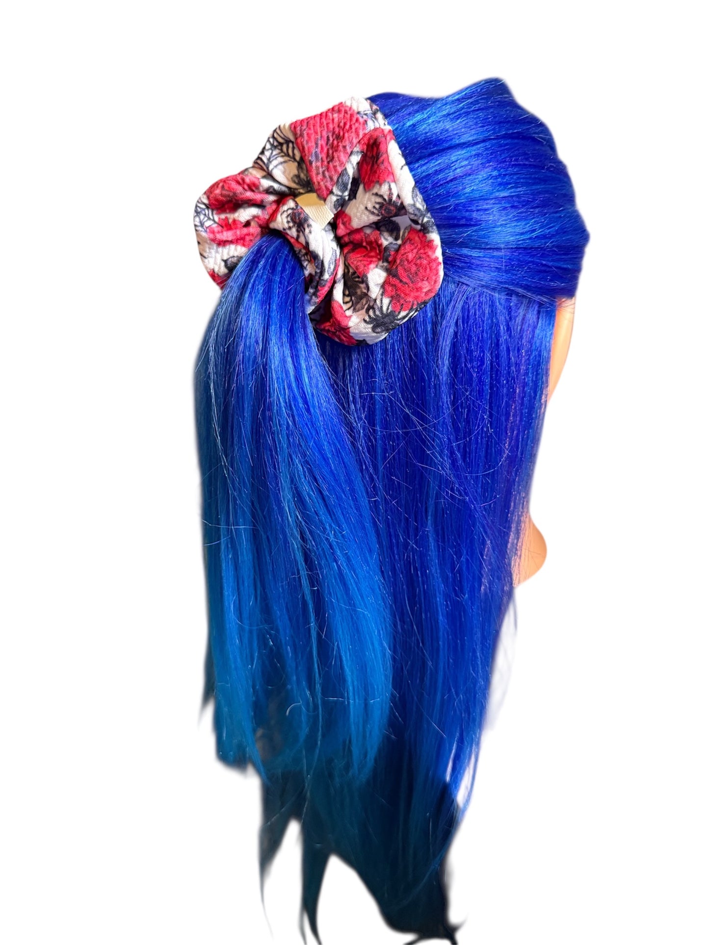 Spiders and Flowers Medium Scrunchie, Hair Tie
