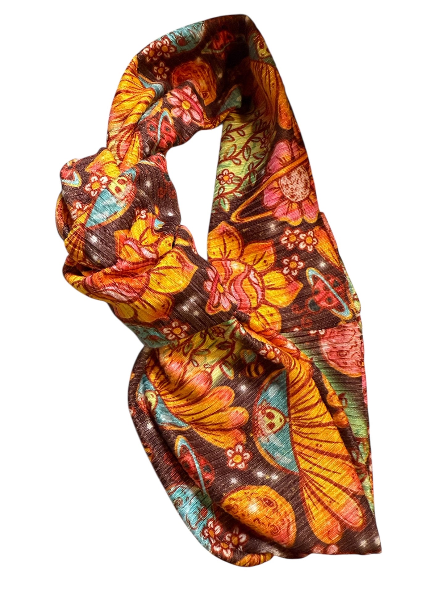 Alien Sunflowers Adjustable Knot Headband, Cute Headband, Kids Headband