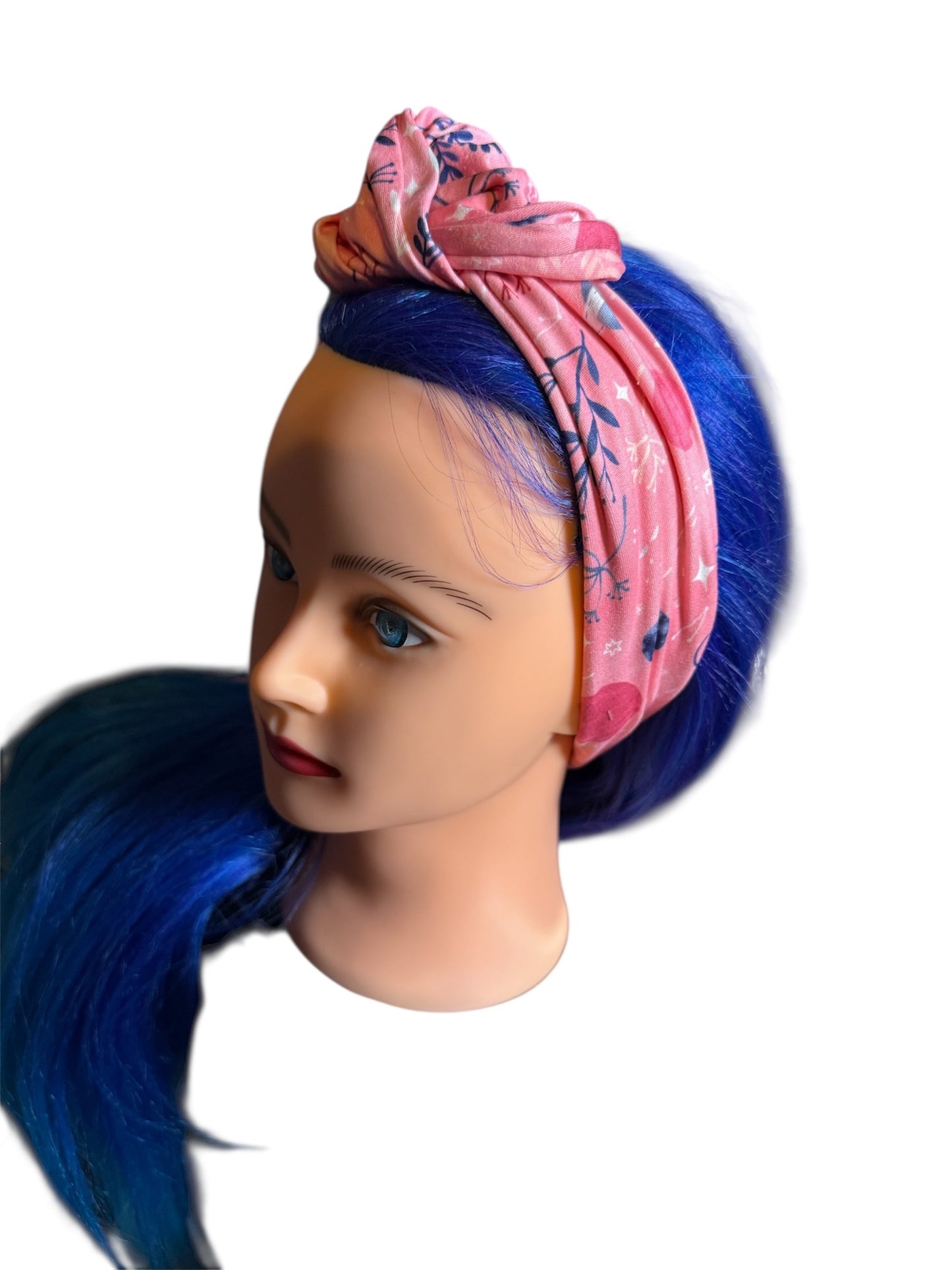 Leaves in Pink Adjustable Knot Headband, Cute Headband, Kids Headband