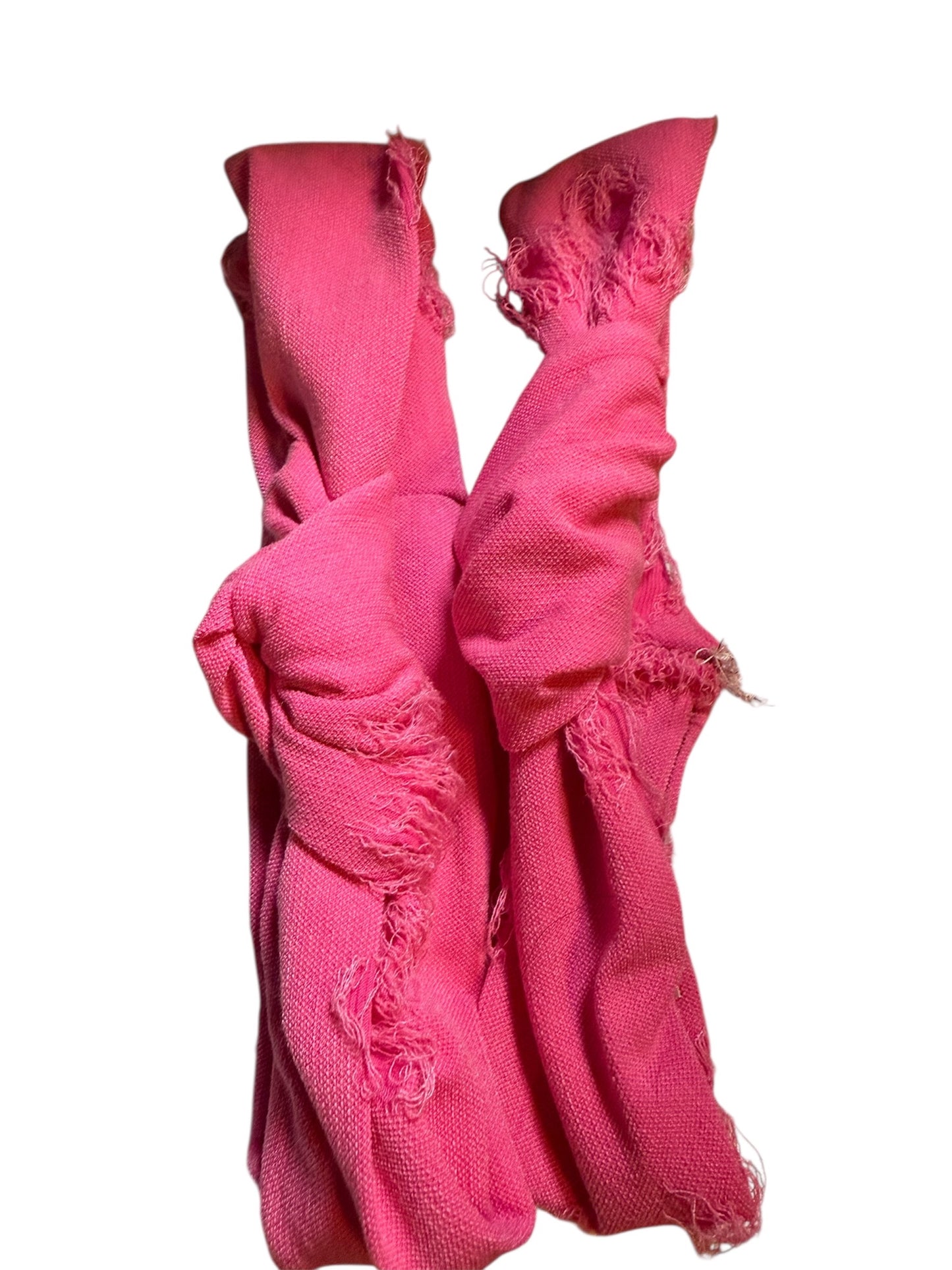 Tattered Pink Adjustable Knot Headband, Cute Headband, Kids Headband