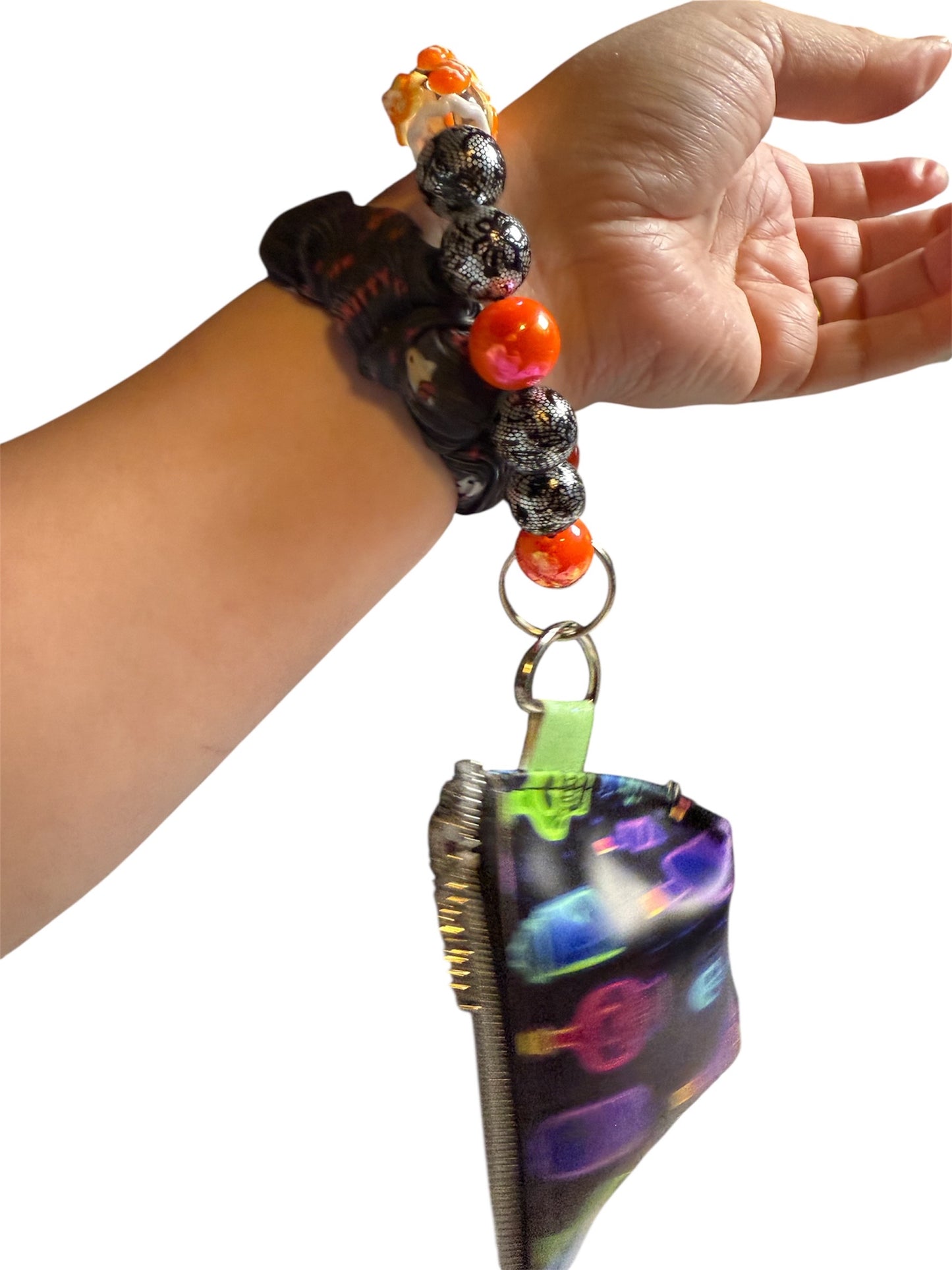 Halloween Bracelet Wristlet, Keychain