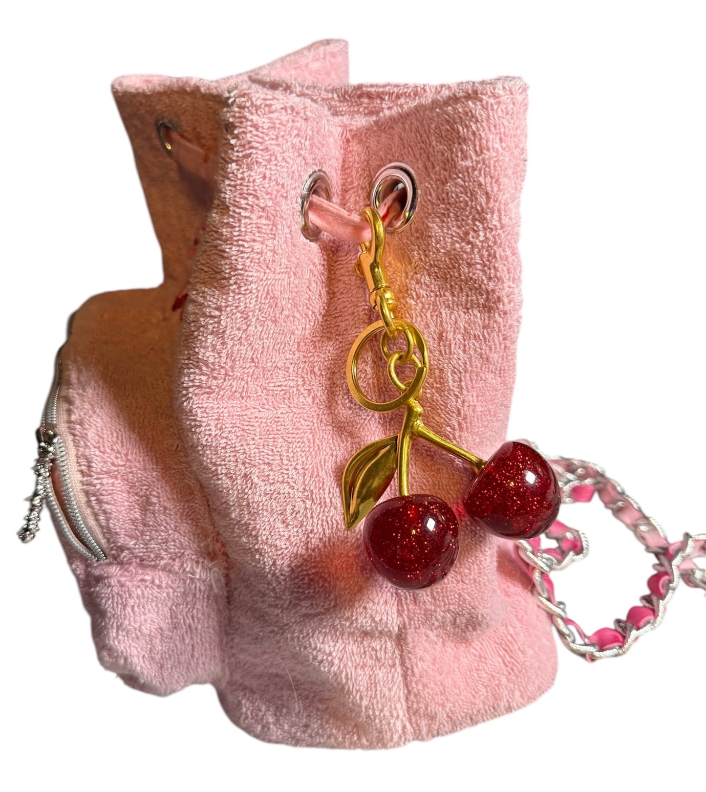 Teddy Cherry Mini Bucket Backpack