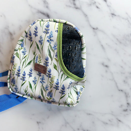Bluebonnet w/ Embossed Croc Sling Bag