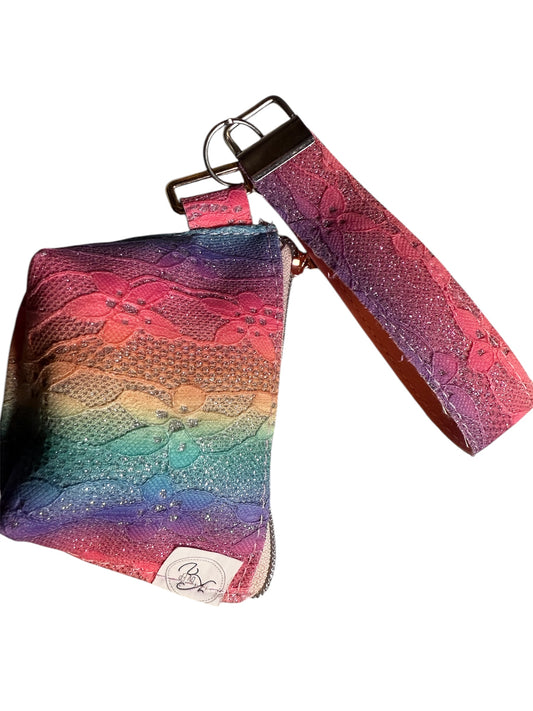 Glitter Deep Rainbow Keyfob & Pouch