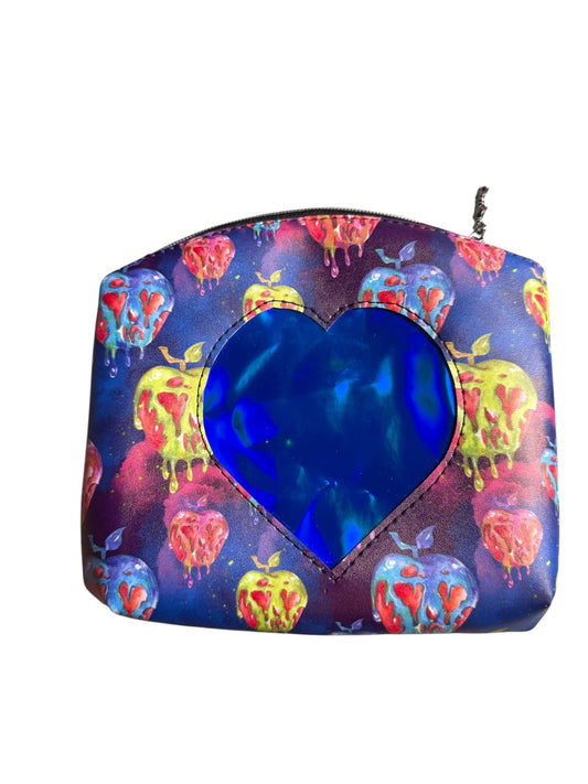 Poison Apple Heart Cutout Zipper Pouch
