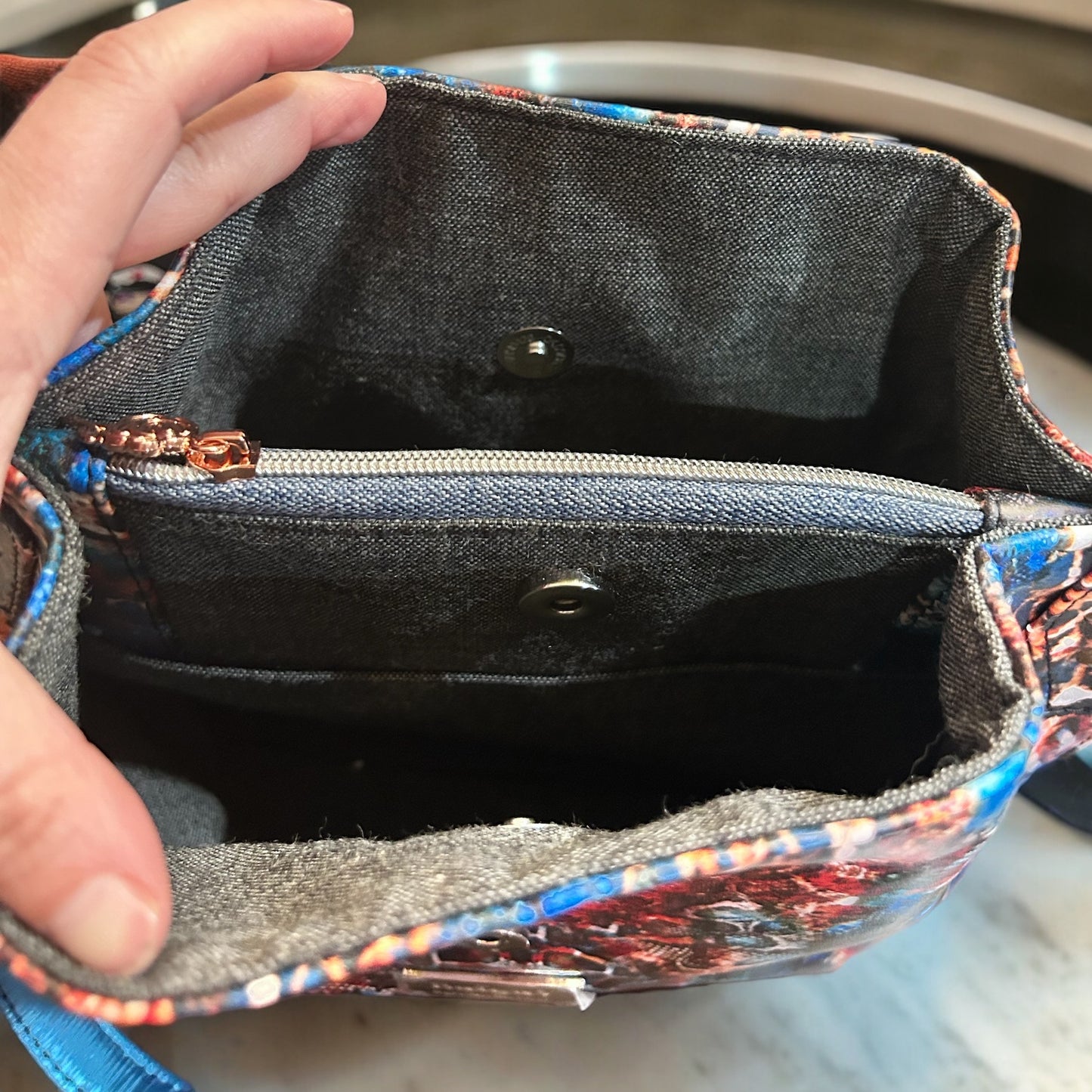 Blue Leaopard Bucket Bag