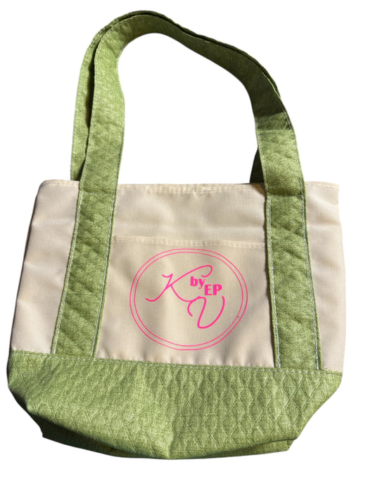 Green Quilted Mini Tote