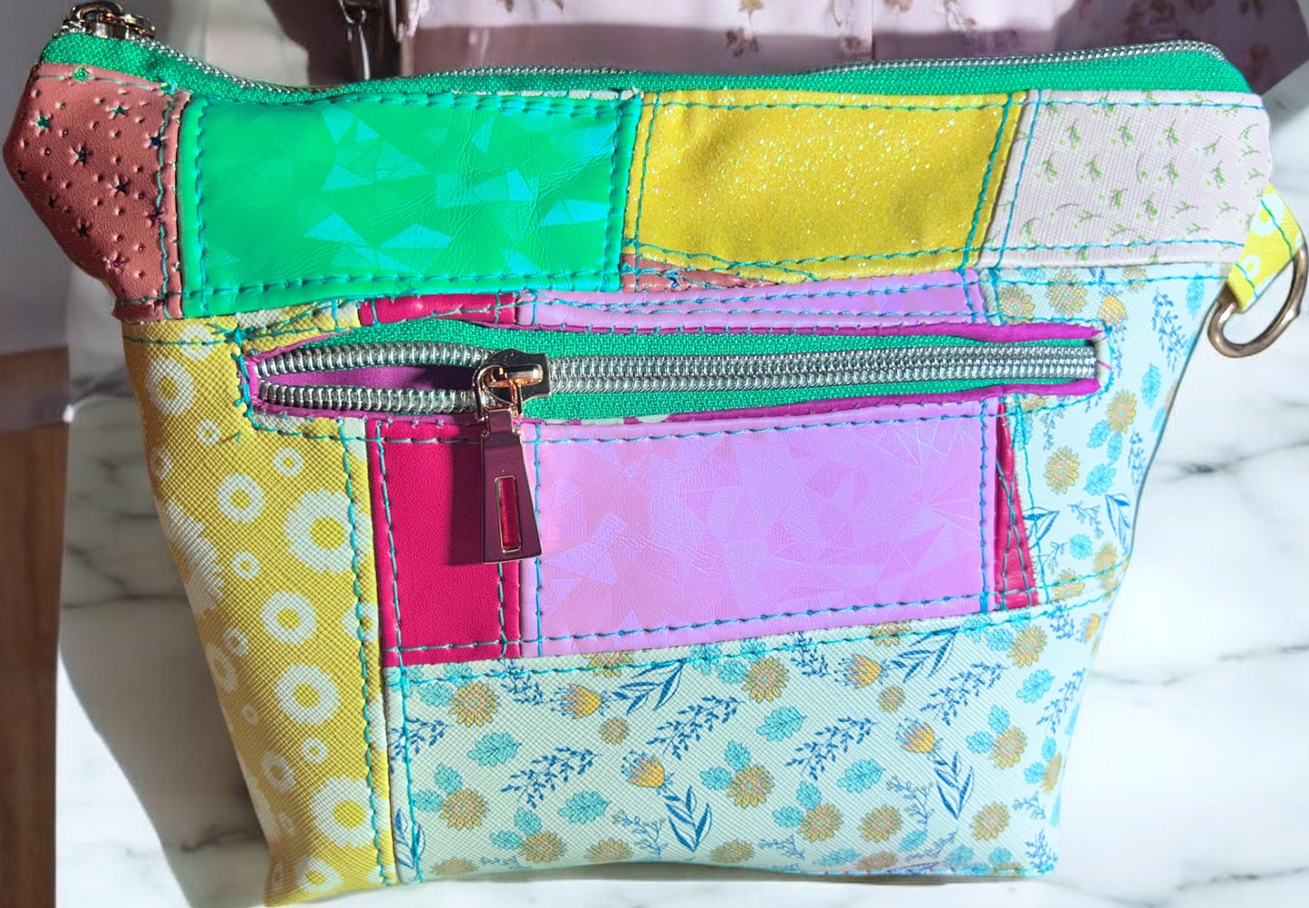 Zero Waste Patchwork Zipper pouch