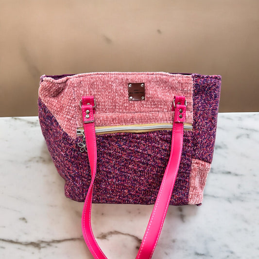 Pink Recycled Sweater Tote Bag