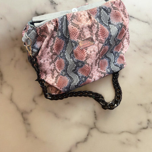 Pink Gray Faux Snake Tote bag