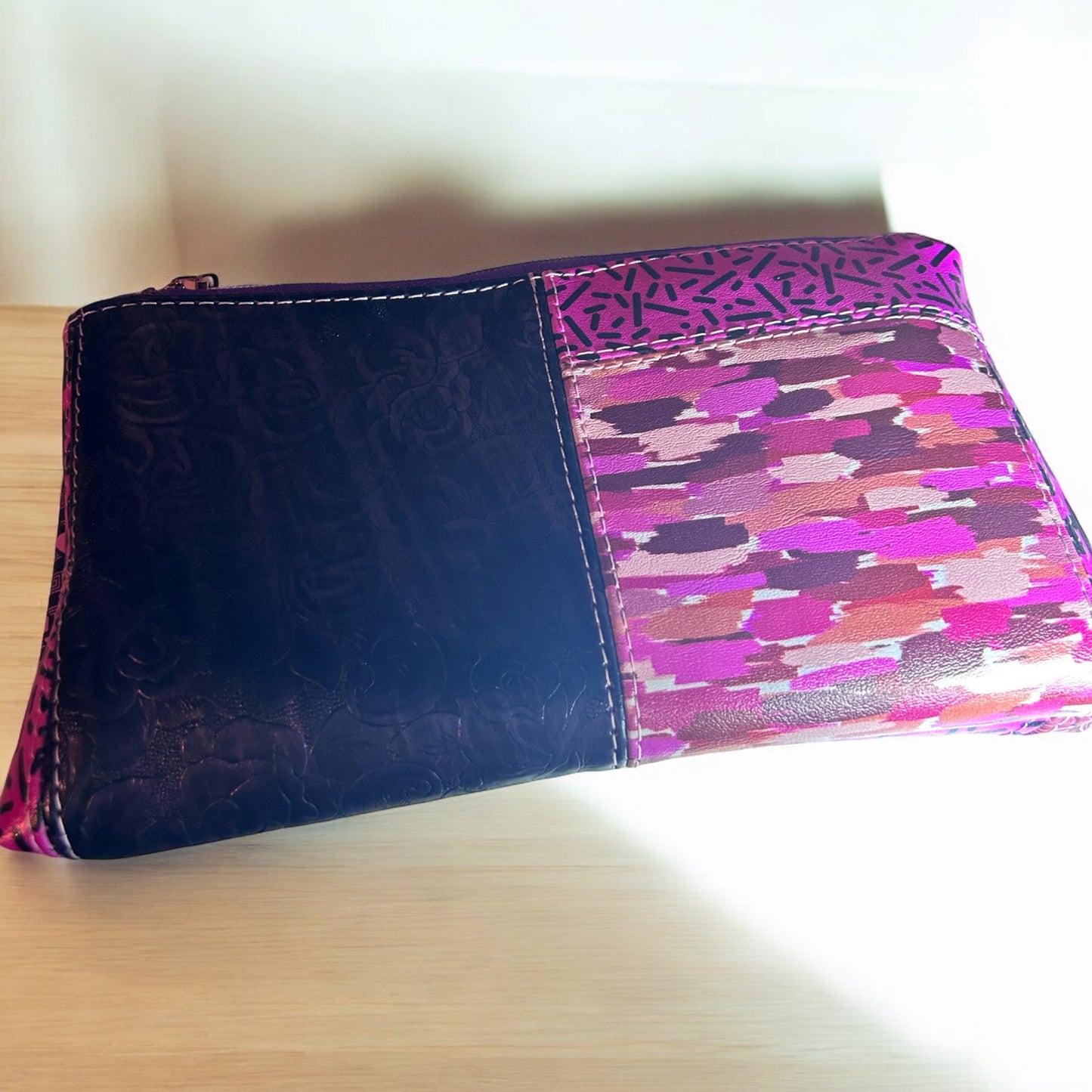 Zero Waste 4 Pink Zipper Pouch, Accessory Pouch