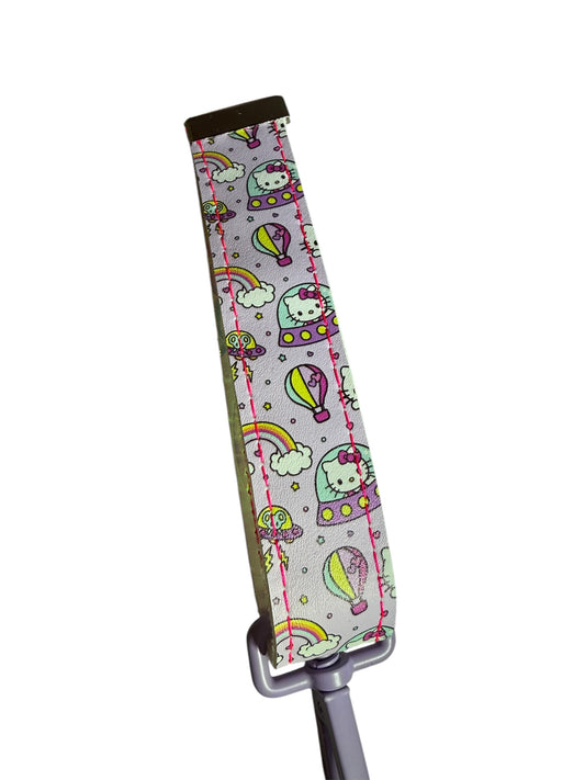 Kawaii Kitty Rainbow Wristlet, Keychain