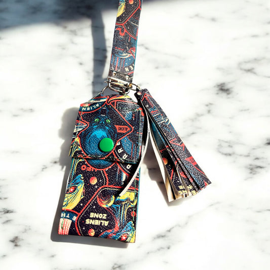 Alien Keyfob w/ Tassle & Pouch