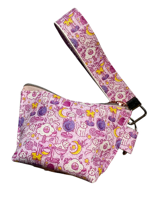 Cats & Moons  Keyfob & Pouch