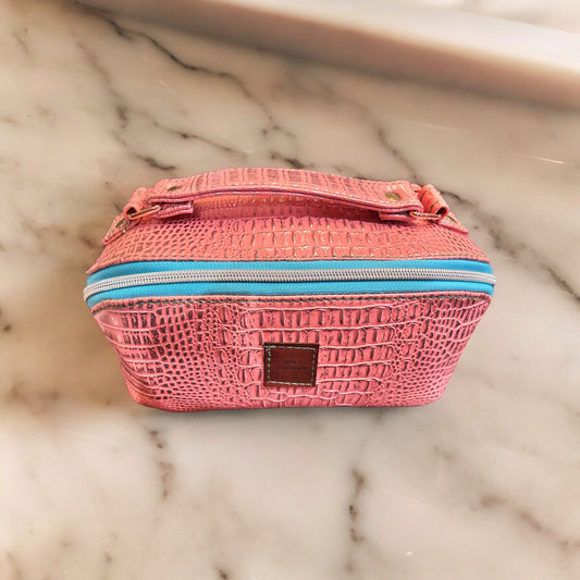 Travel Accessory Bag in Croc