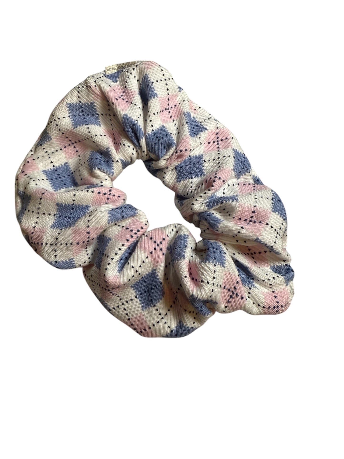 Plaid Diamonds Chunky Scrunchie