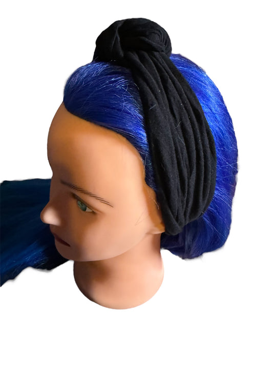 Black Adjustable Knot Headband