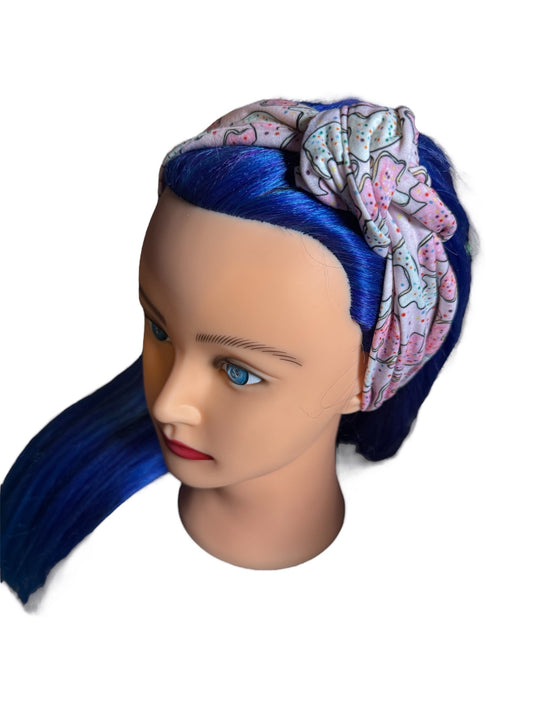 Animal Icing Cookies Adjustable Knot Headband