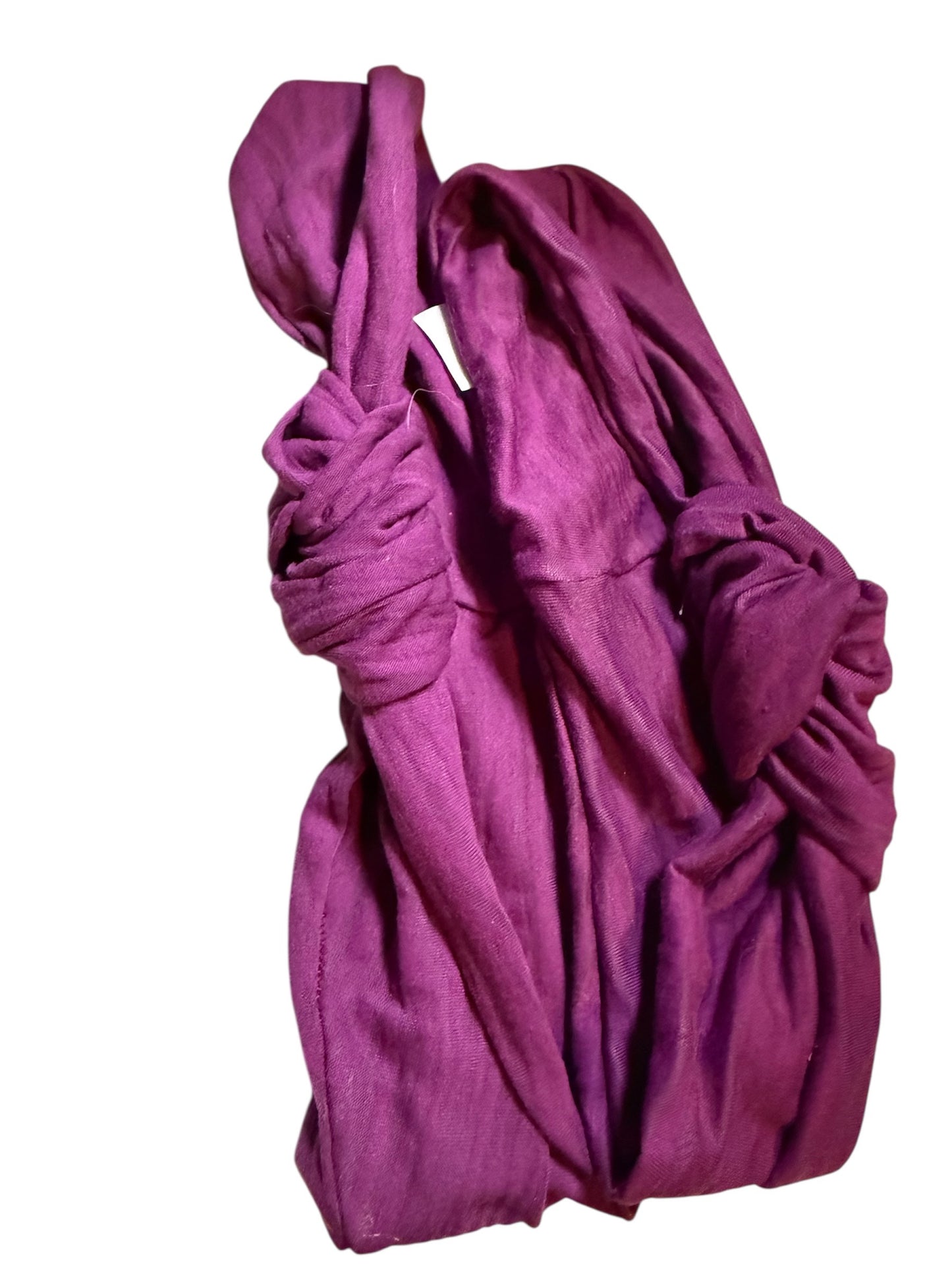 Purple Black Stripes Adjustable Knot Headband, Cute Headband, Kids Headband