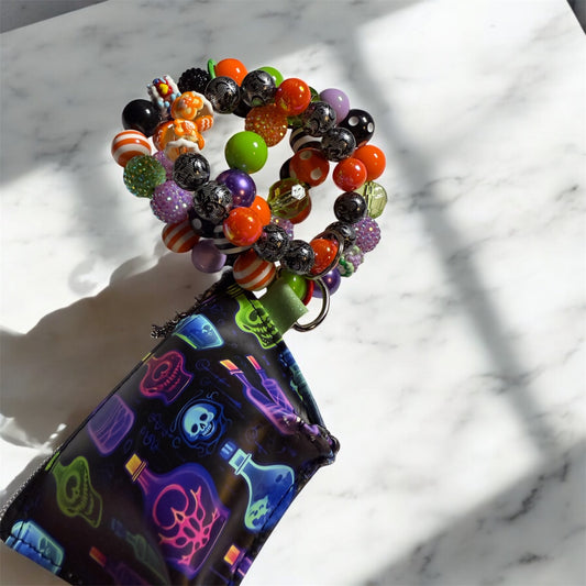 Halloween Bracelet Wristlet, Keychain